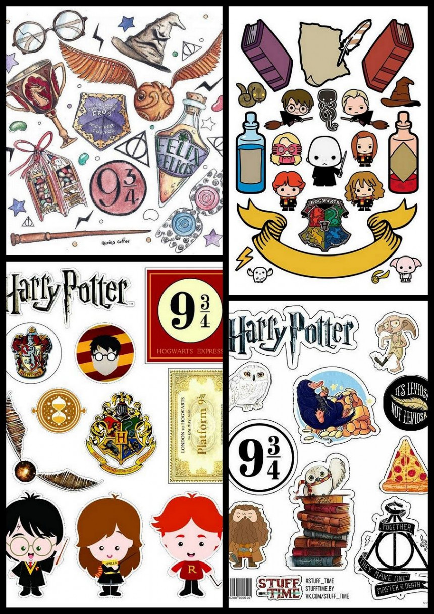 Harry Potter Toon: Free Printable Cake Toppers