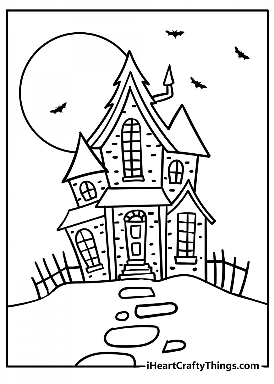 Haunted House Coloring Pages (% Free Printables)