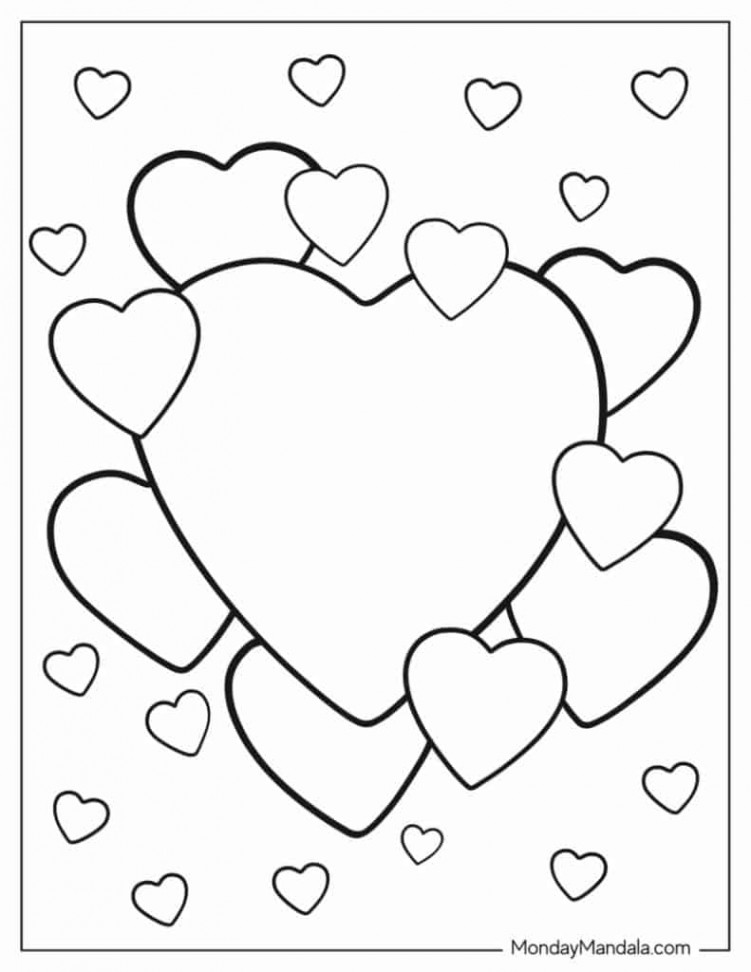 Heart Coloring Pages (Free PDF Printables)