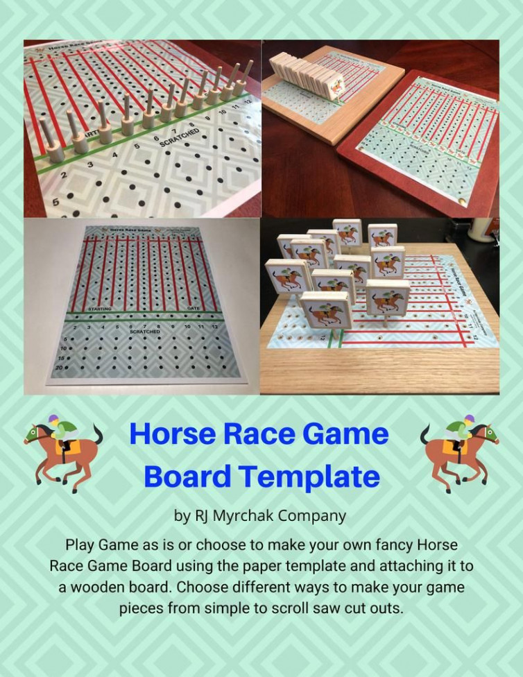 Horse Race Board Game Template - Etsy  Horse race game, Horse