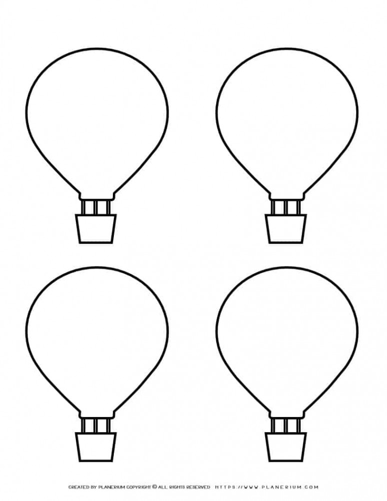 Hot Air Balloon Templates: Printable Outlines for Coloring and Crafts