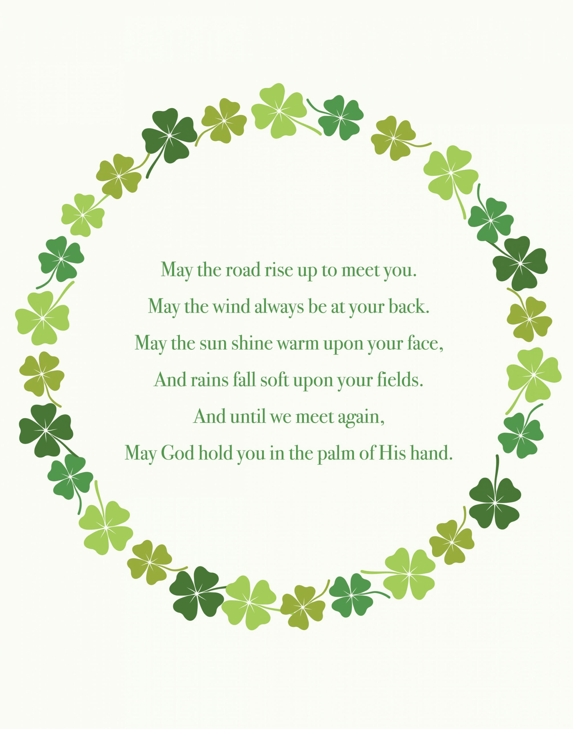 Irish Blessing Printable -  x ,  x  &  x  Größe Bundle