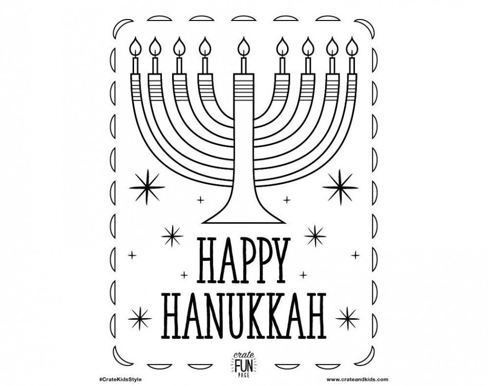 kids hanukkah free printable coloring page  Crate & Kids