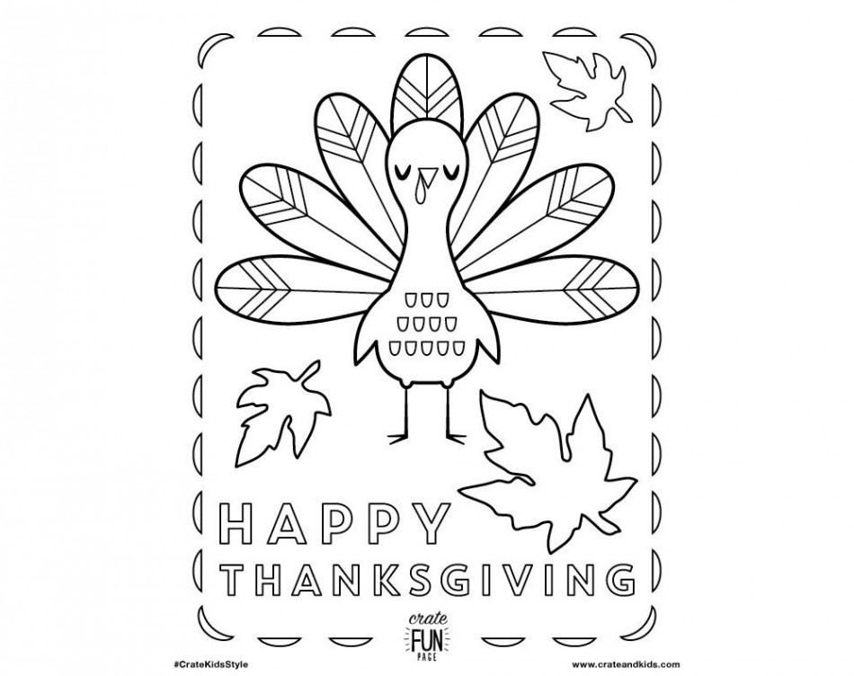 kids thanksgiving themed free printable coloring page  Crate & Kids