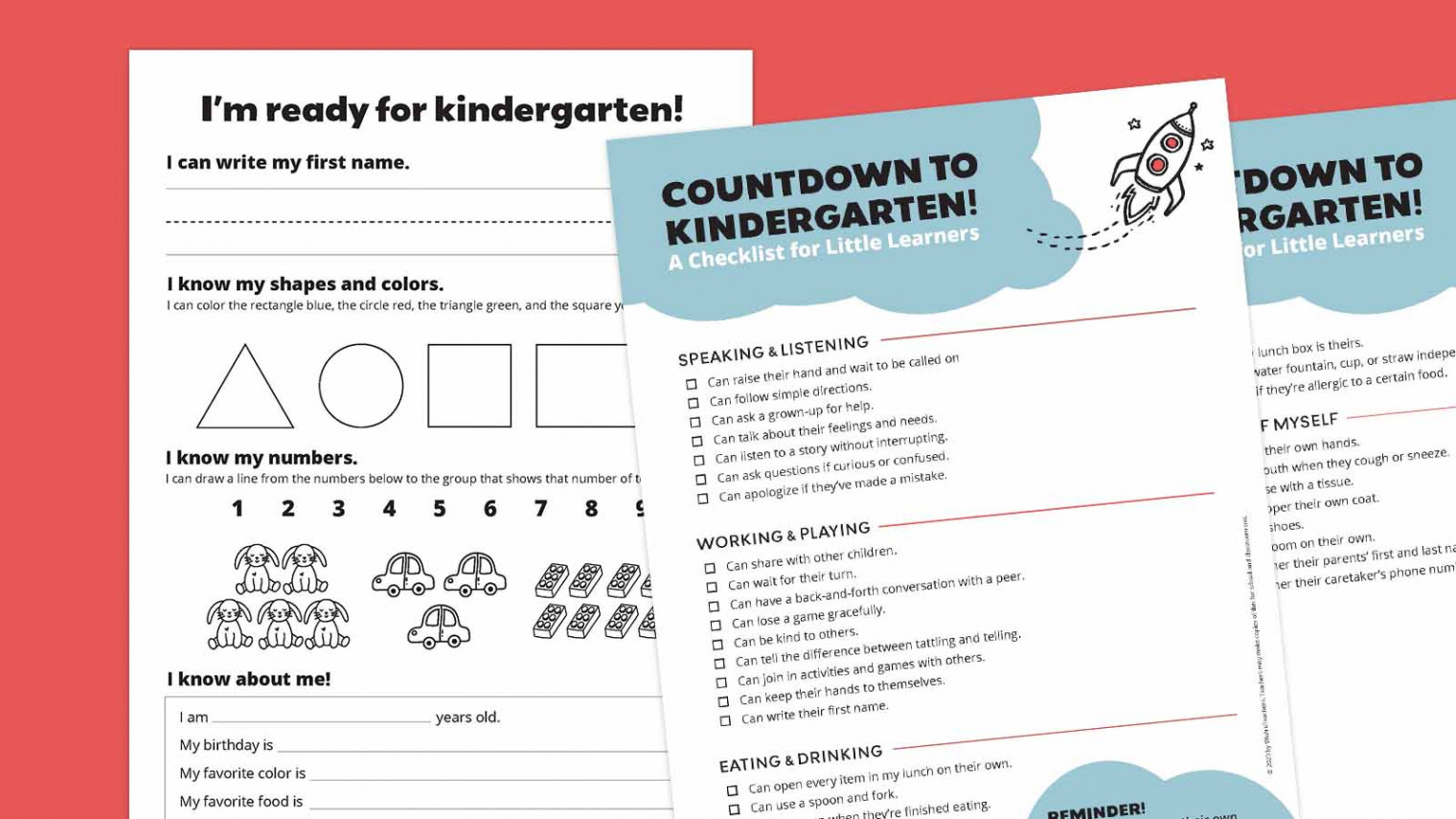 Kindergarten Readiness Checklist (Free Printable)