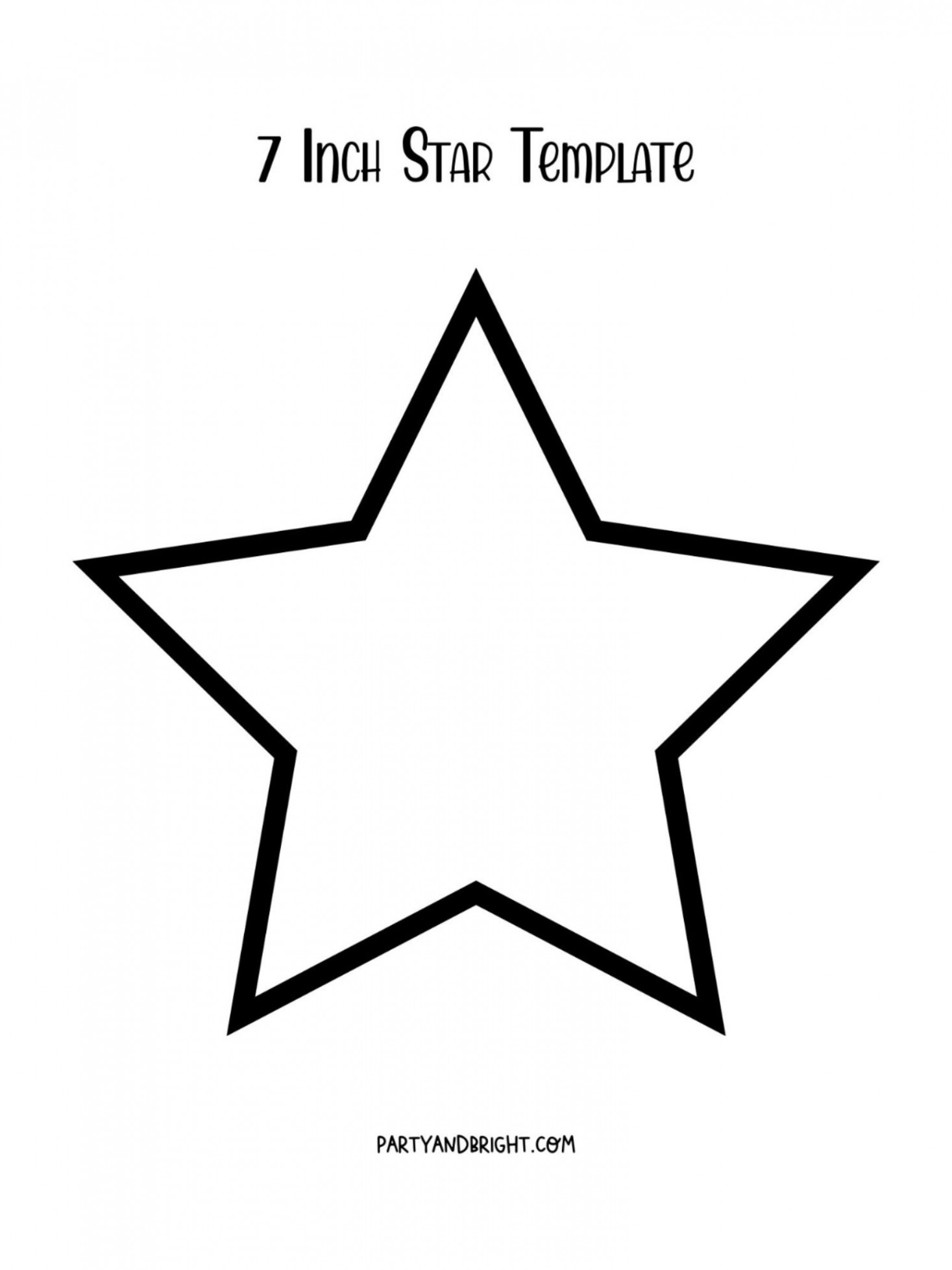 Large Star Template Stencil for Crafts or Projects  Star template