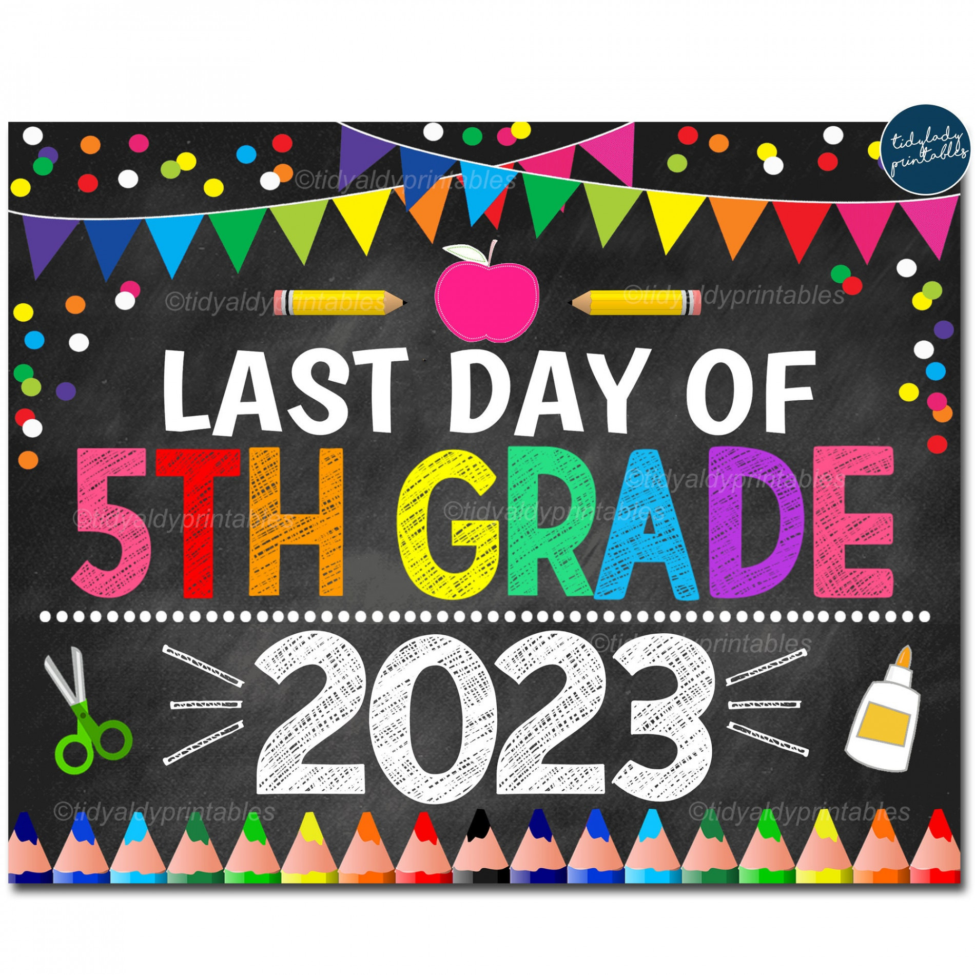 Last Day of Fifth Grade  Printable End of School - Etsy