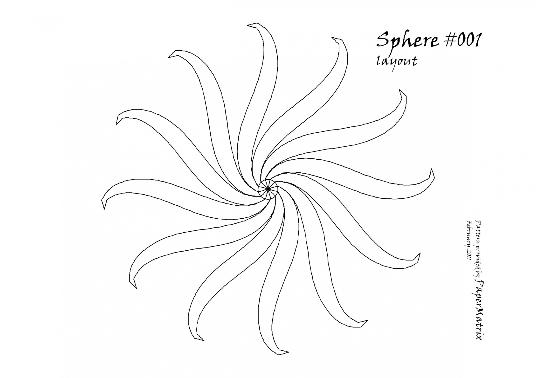 layout sphere  PaperMatrix