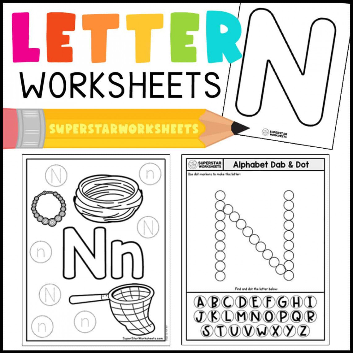 Letter N Worksheet - Superstar Worksheets