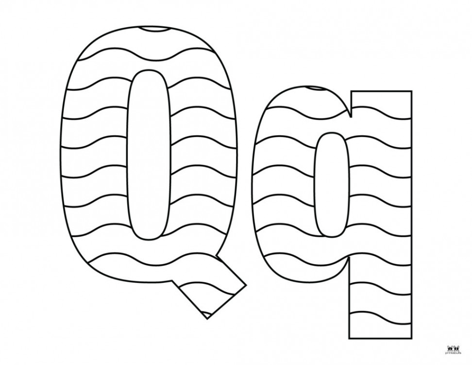 Letter Q Coloring Pages -  FREE Pages  Printabulls