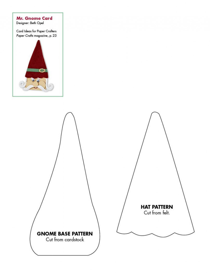 LIL GNOME  Gnome patterns, Paper crafts magazine, Christmas card