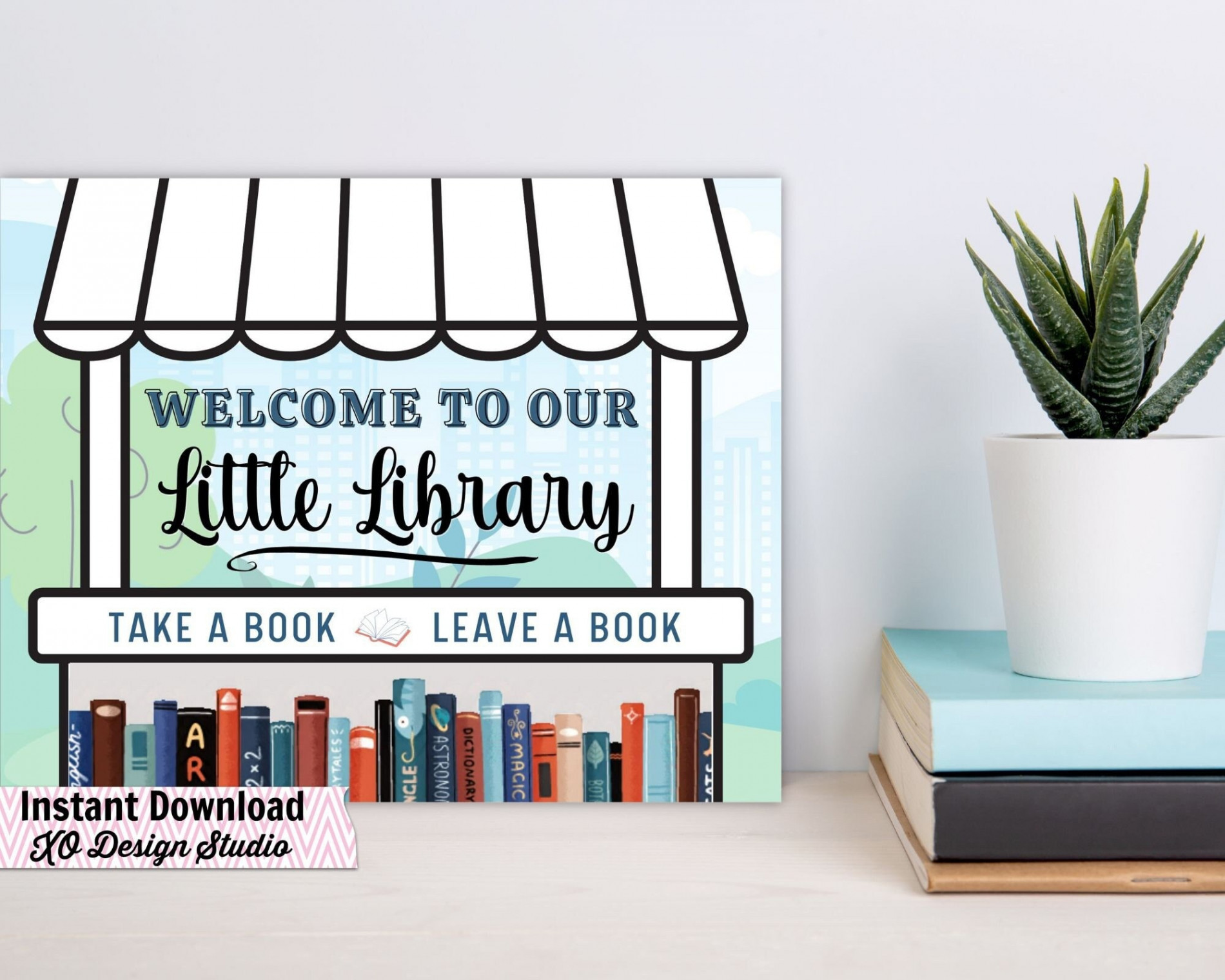 Little Library Printable Welcome to Our Little Library School