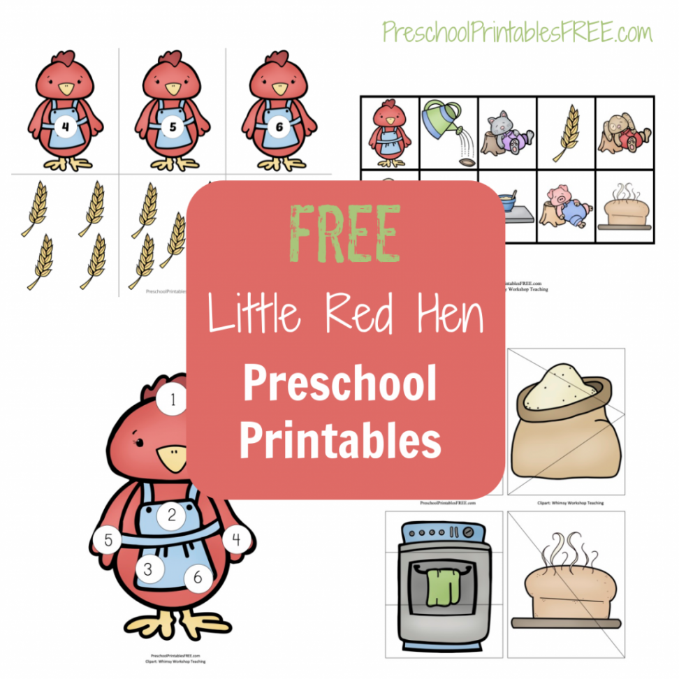 Little Red Hen Printables (free) – Free Preschool Printables