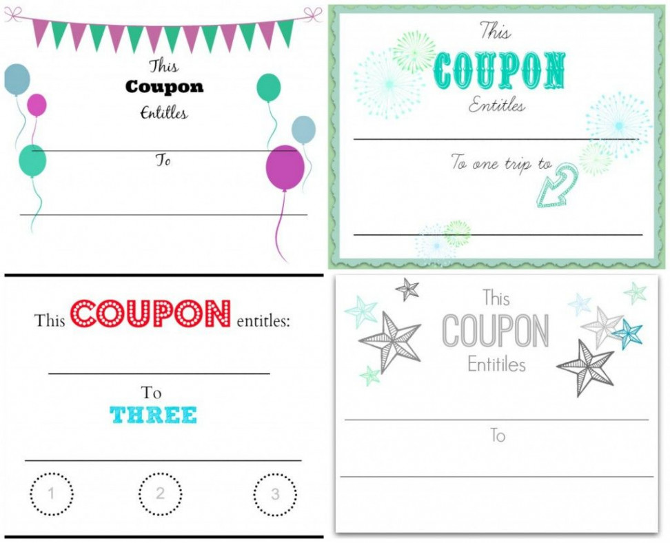 Make Your Own Christmas Coupons free printables  Coupon