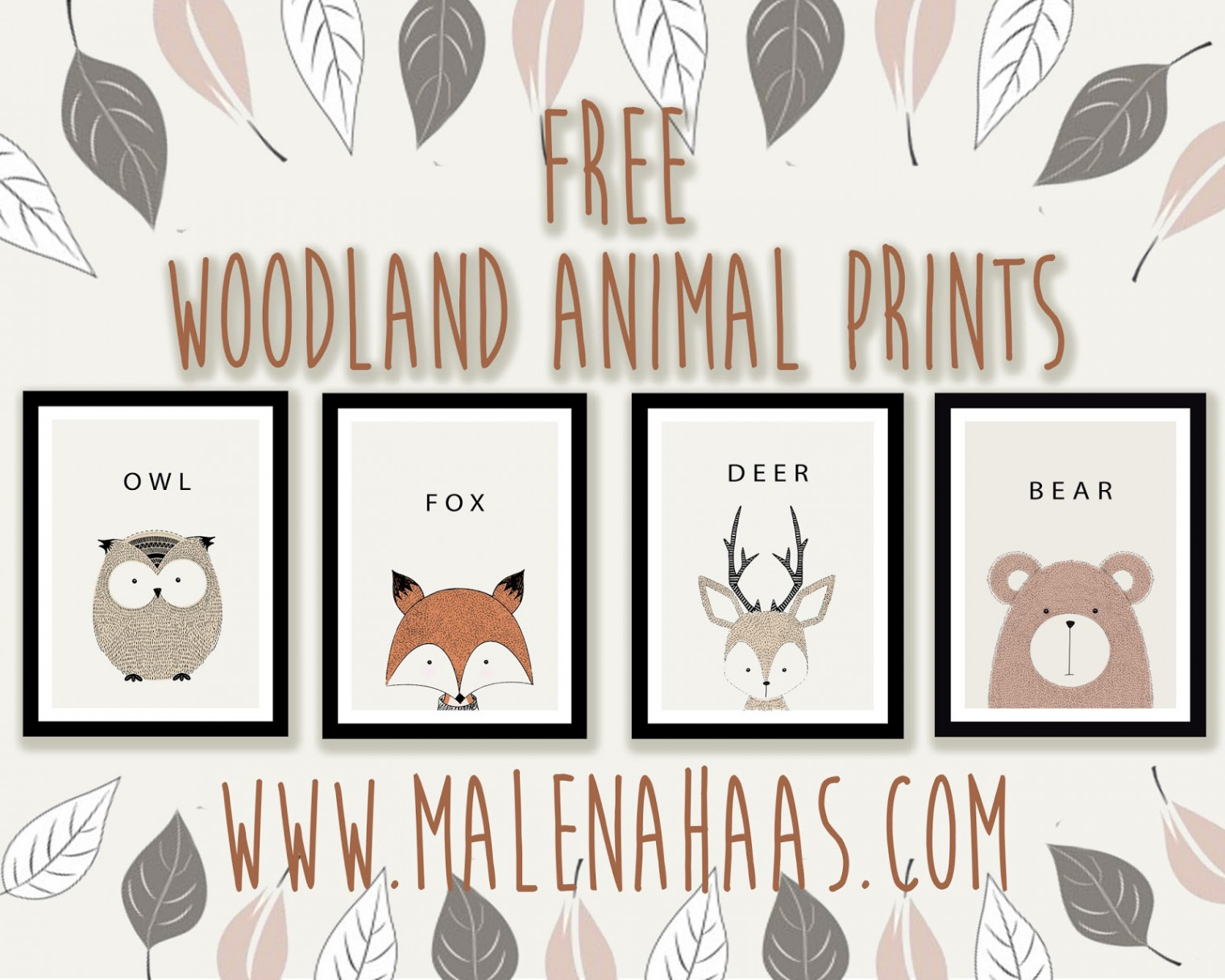 Malena Haas: FREE Woodland Animal Printables