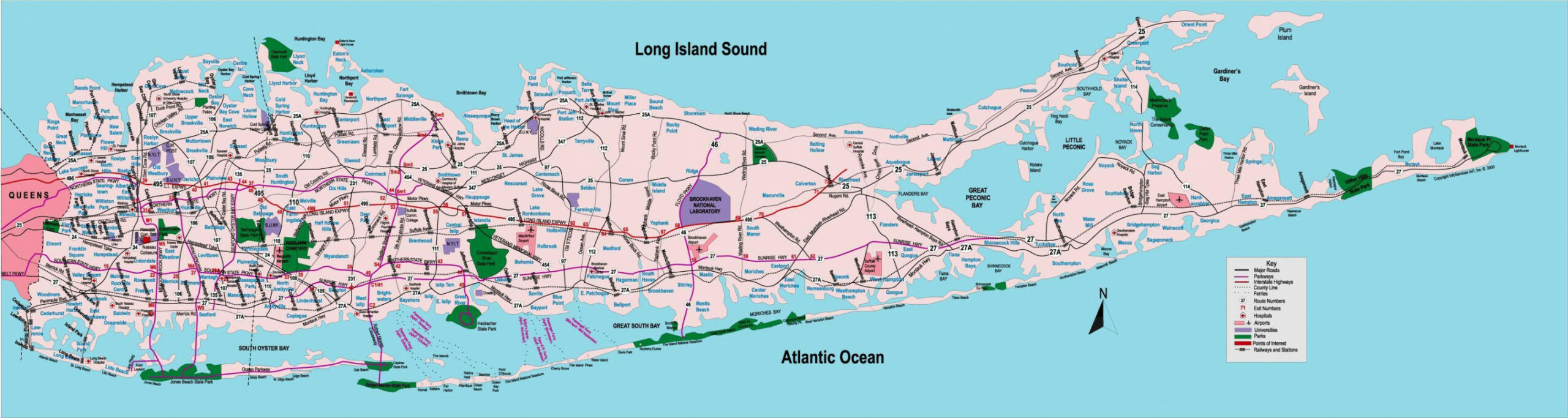 Map of Long Island: offline map and detailed map of Long Island city