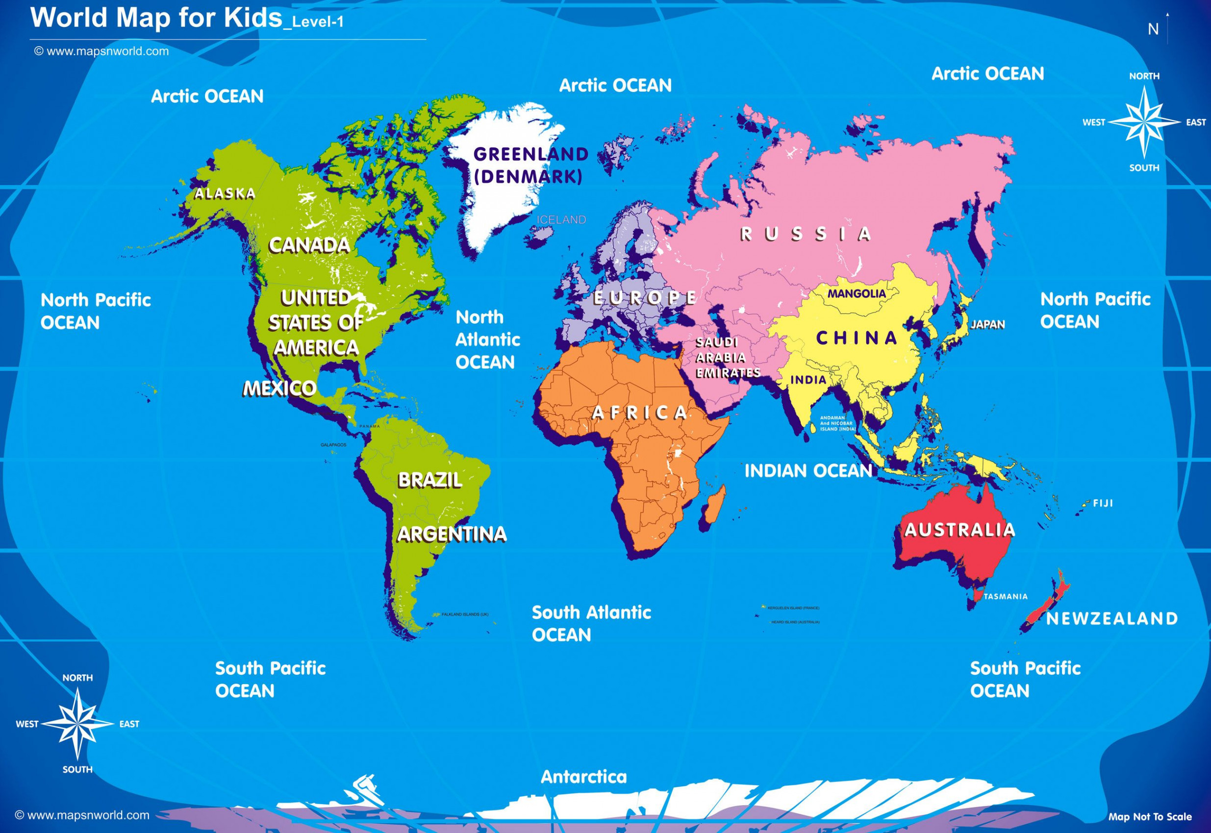 map of the world  Maps for kids, Kids world map, Free printable