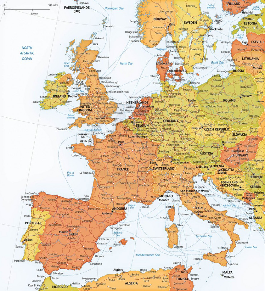 Map of Western Europe Roads  More information about this ma  Flickr