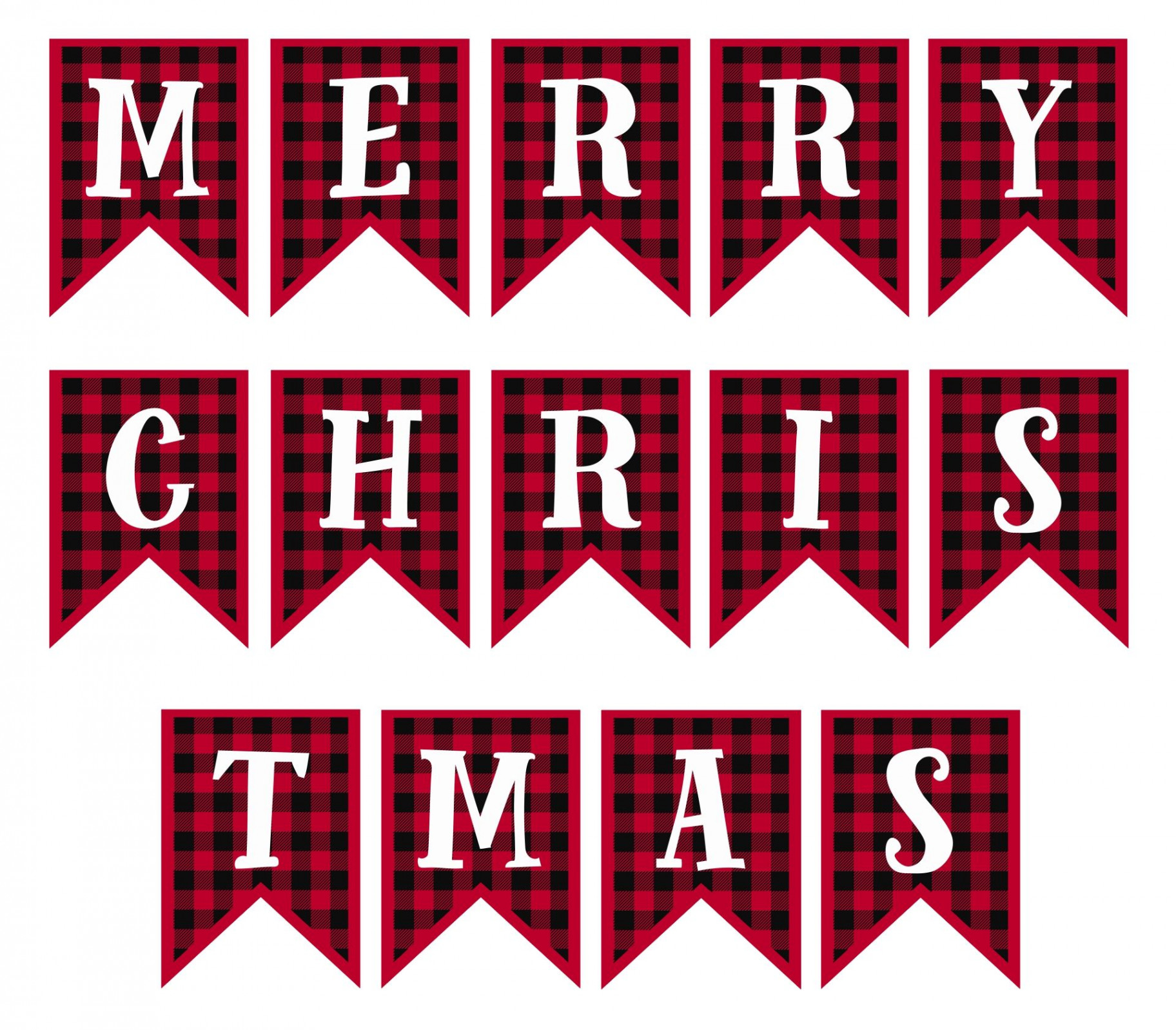 Merry Christmas Printable Banner Letters  Christmas banner