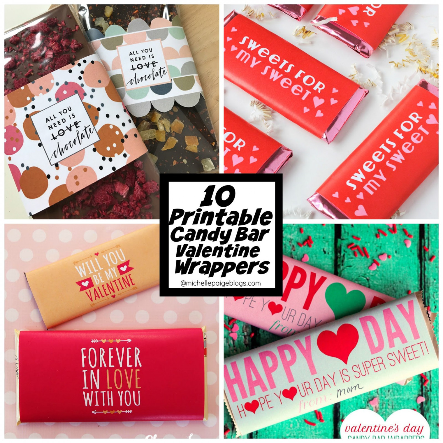 michelle paige blogs:  Free Printable Candy Bar Wrapper Valentines