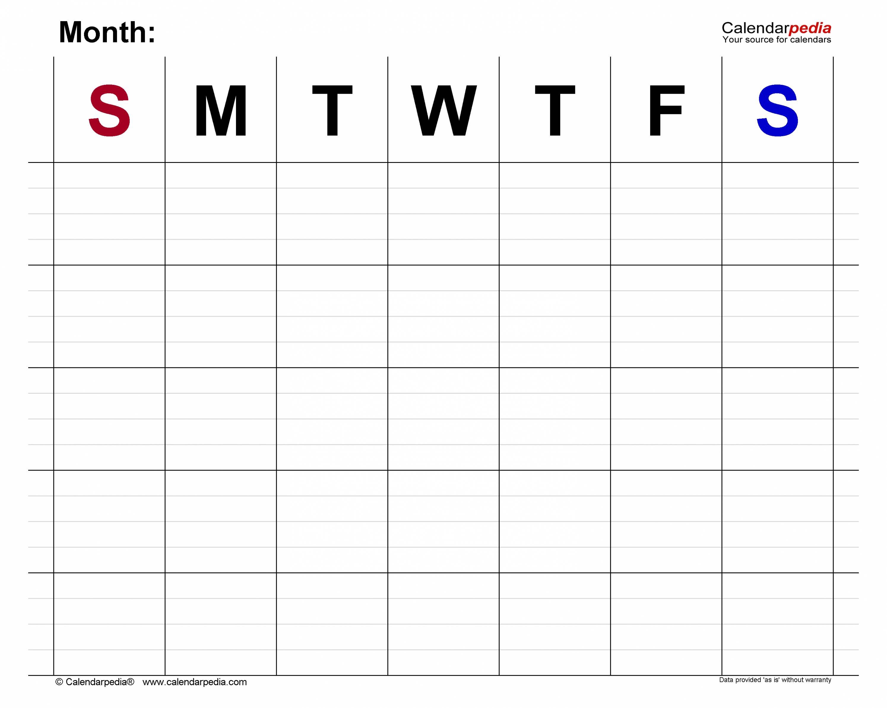 Monthly Planner Templates in PDF Format