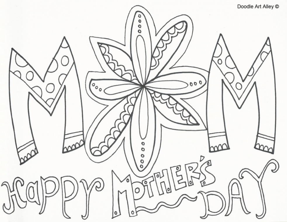 Mothers Day Coloring Pages - DOODLE ART ALLEY