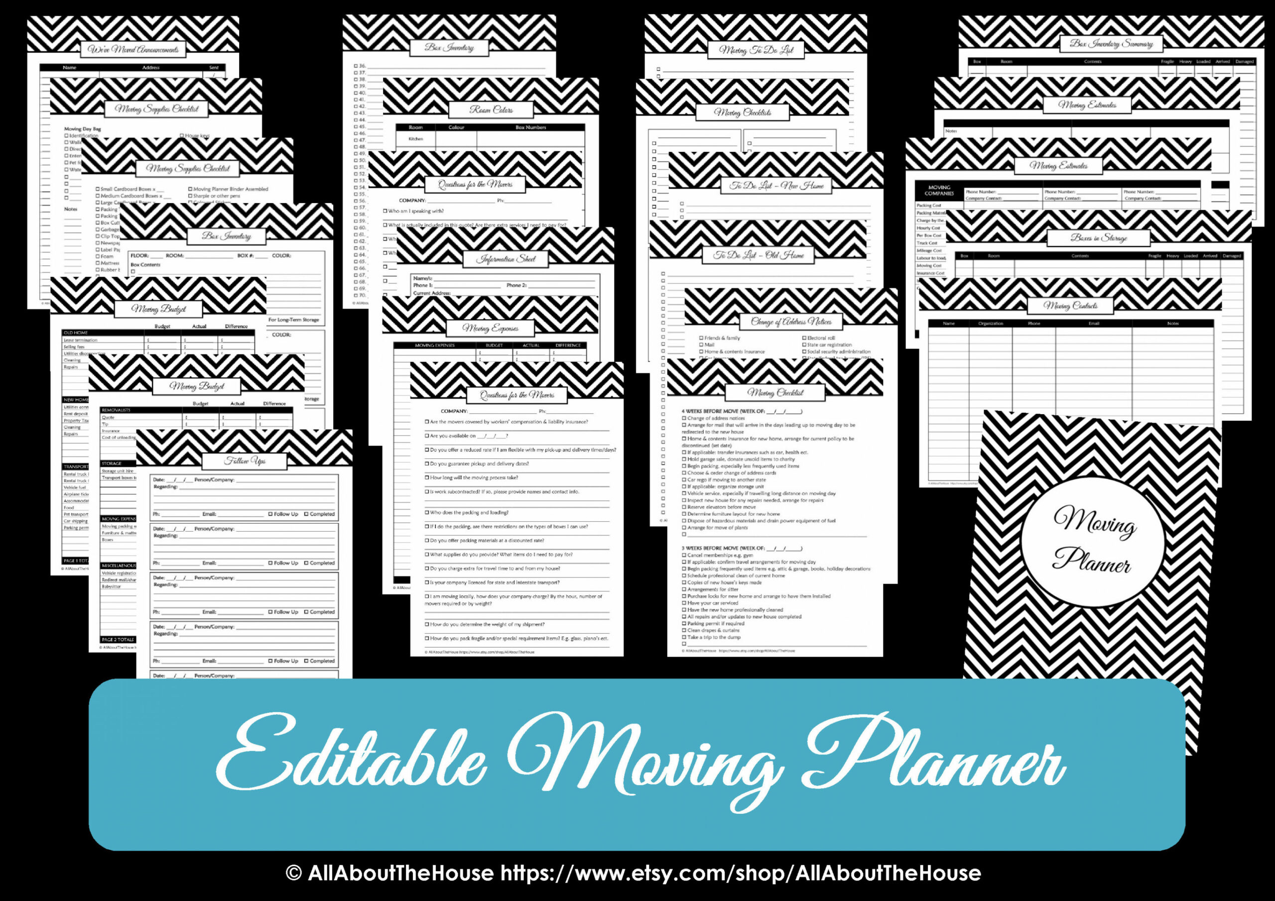 Moving Planner – Editable