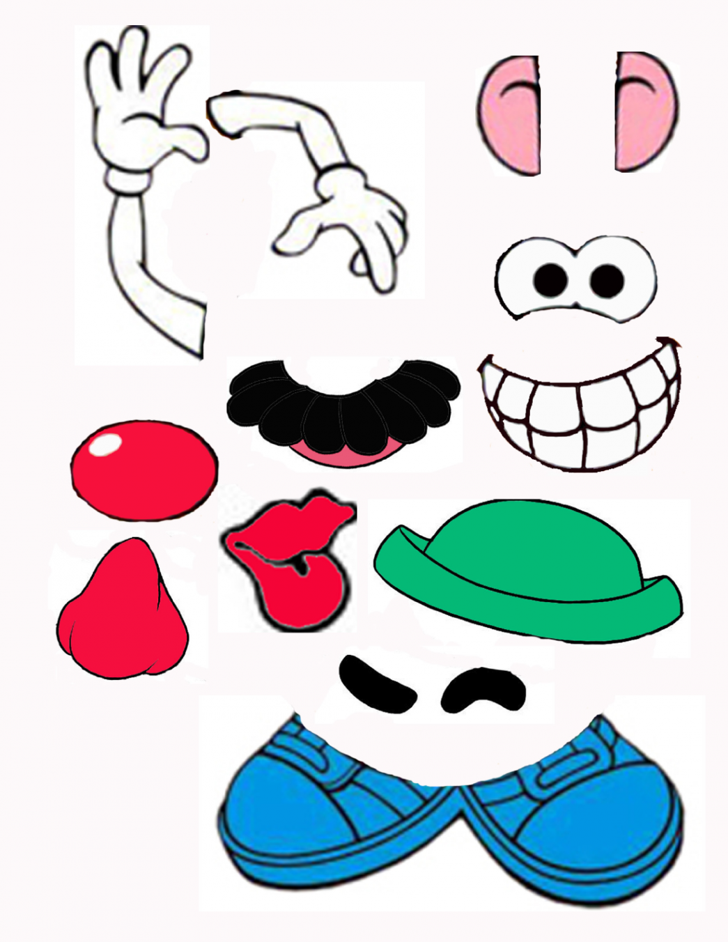 mr potato head parts printable - Google Search  Mr potato head