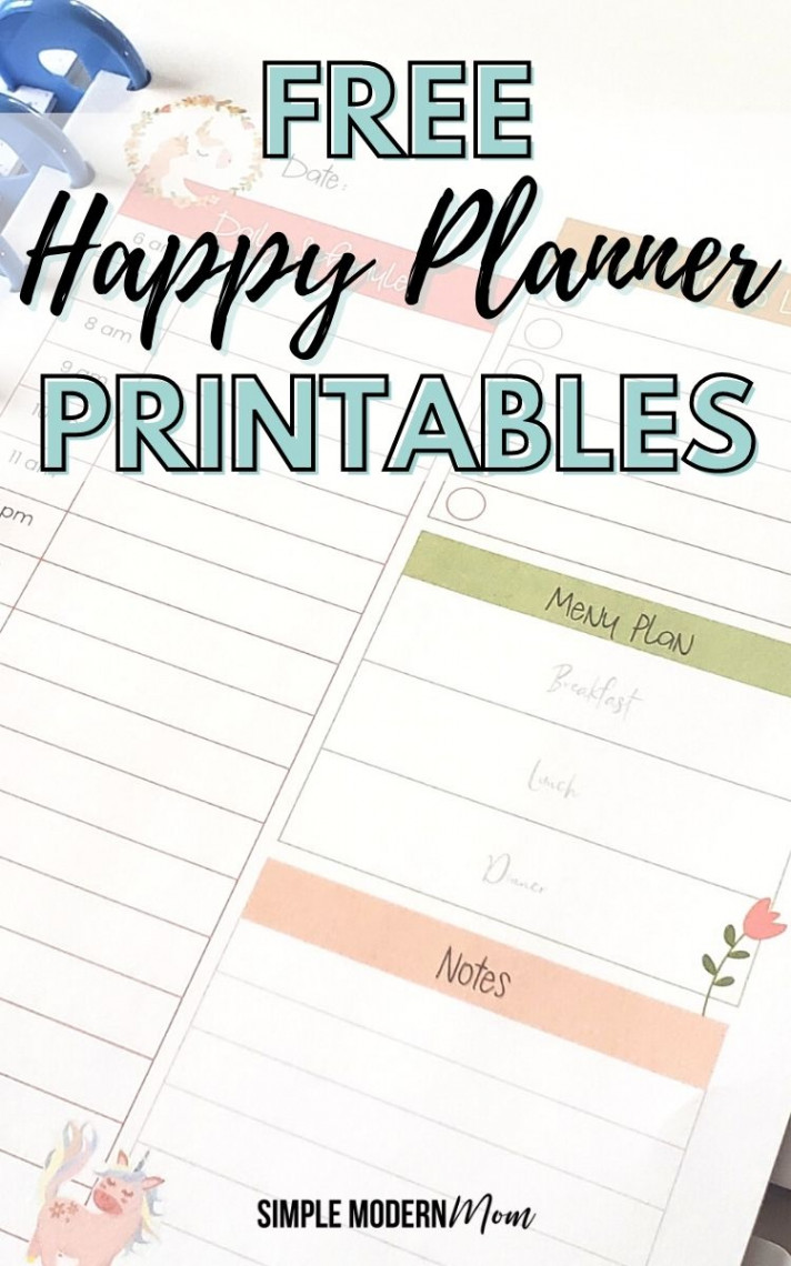 My Top  Free Happy Planner Printables