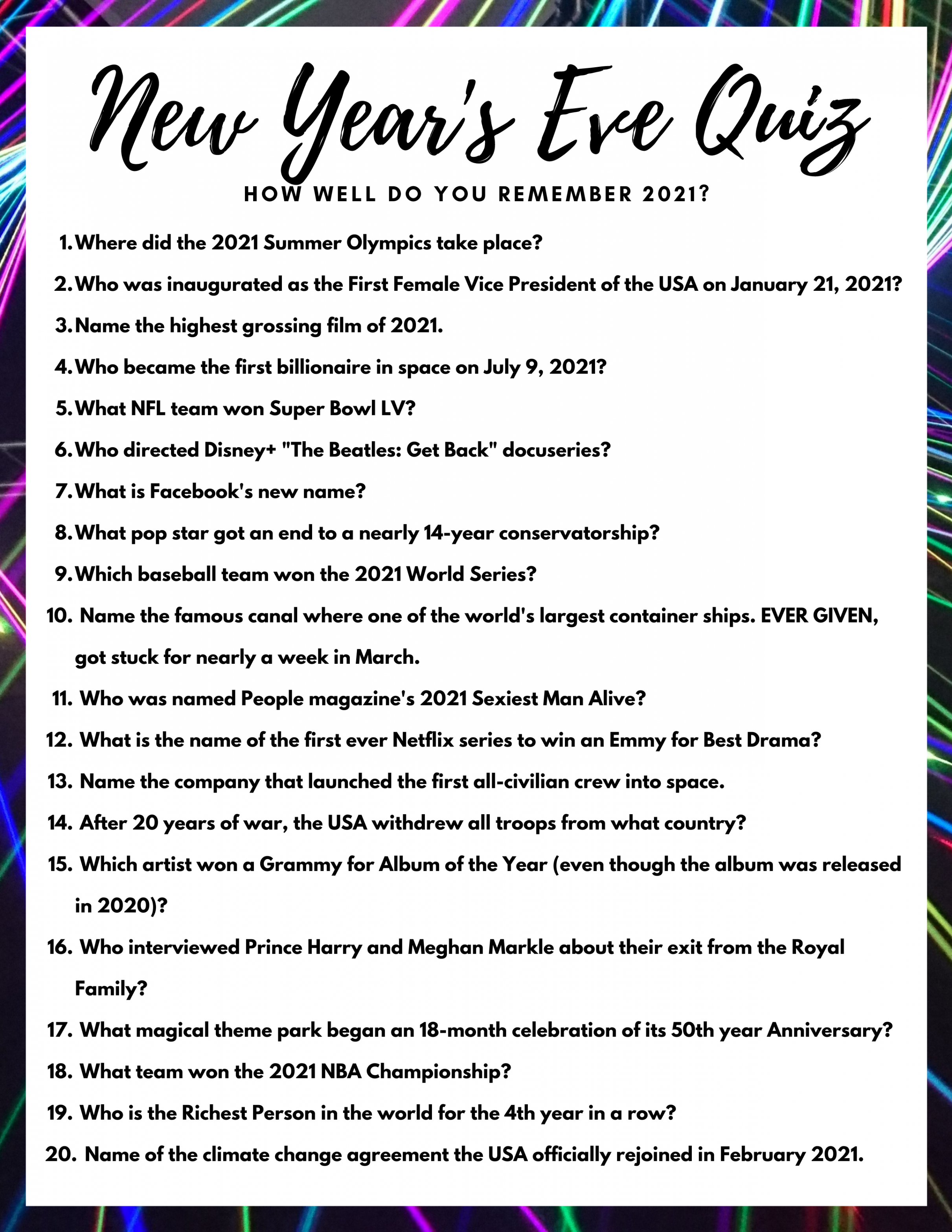 New Years Eve Trivia Game Free Printable - Mom Always Finds Out