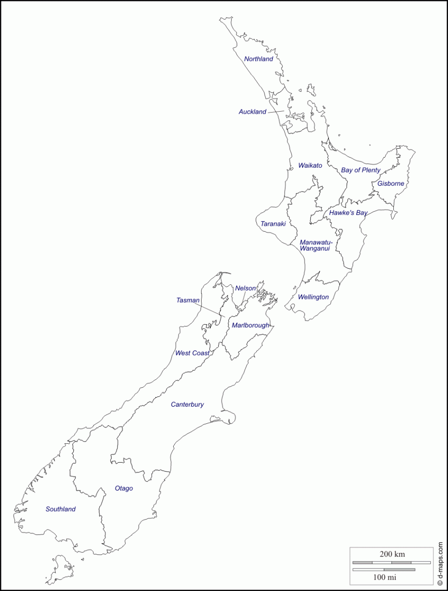 New Zealand: free map, free blank map, free outline map, free base