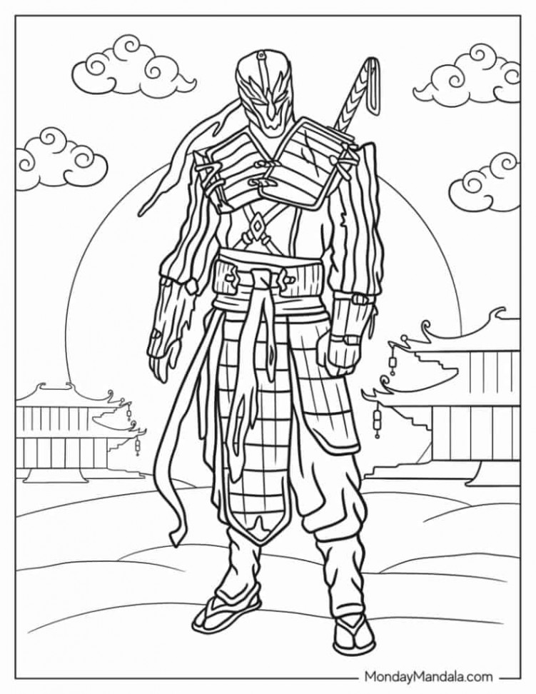 Ninja Coloring Pages (Free PDF Printables)