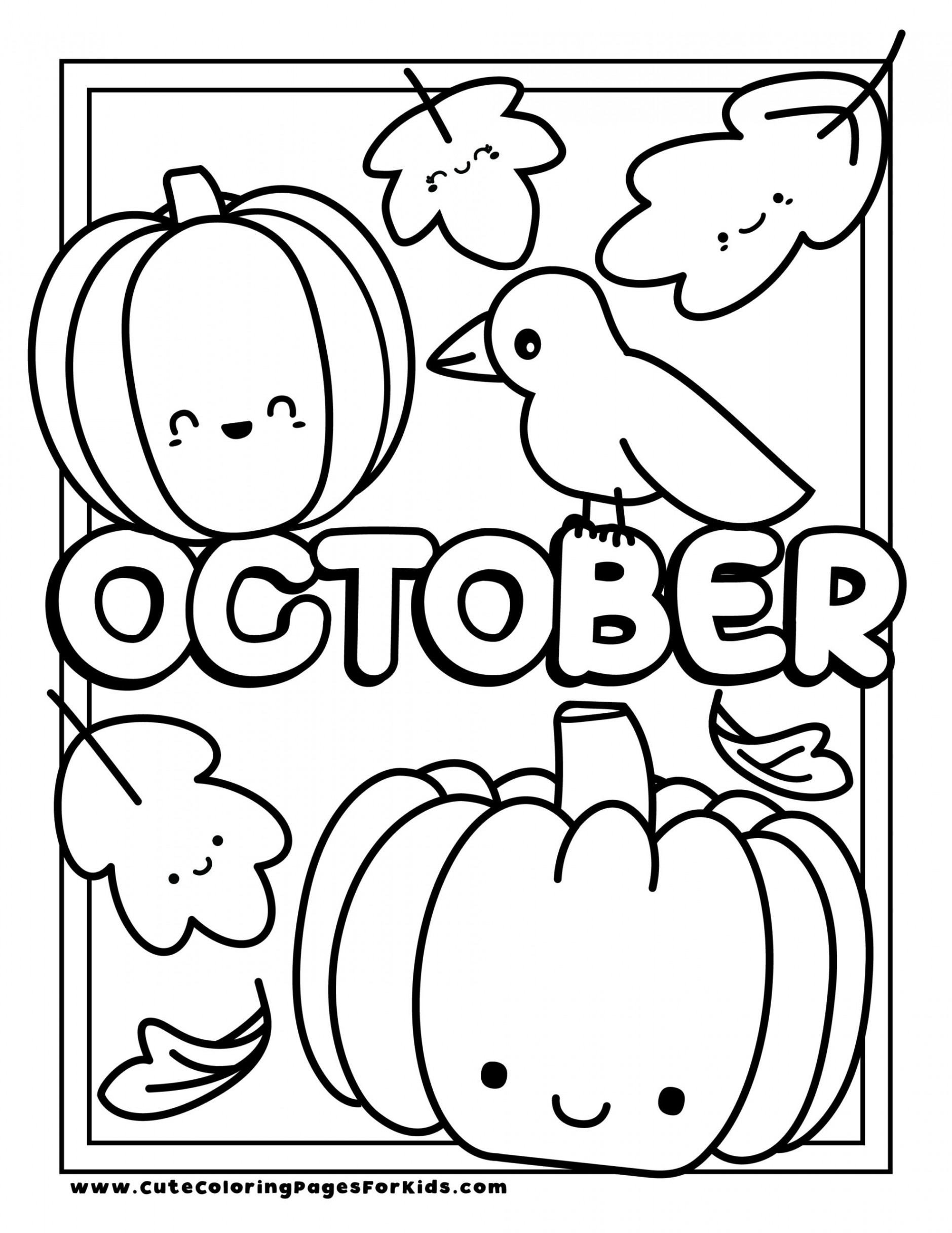 October Coloring Pages - Cute Coloring Pages For Kids