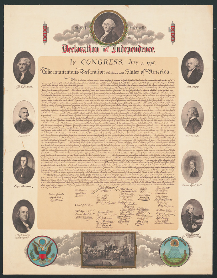 Official facsimile of the Declaration of Independence  Library of