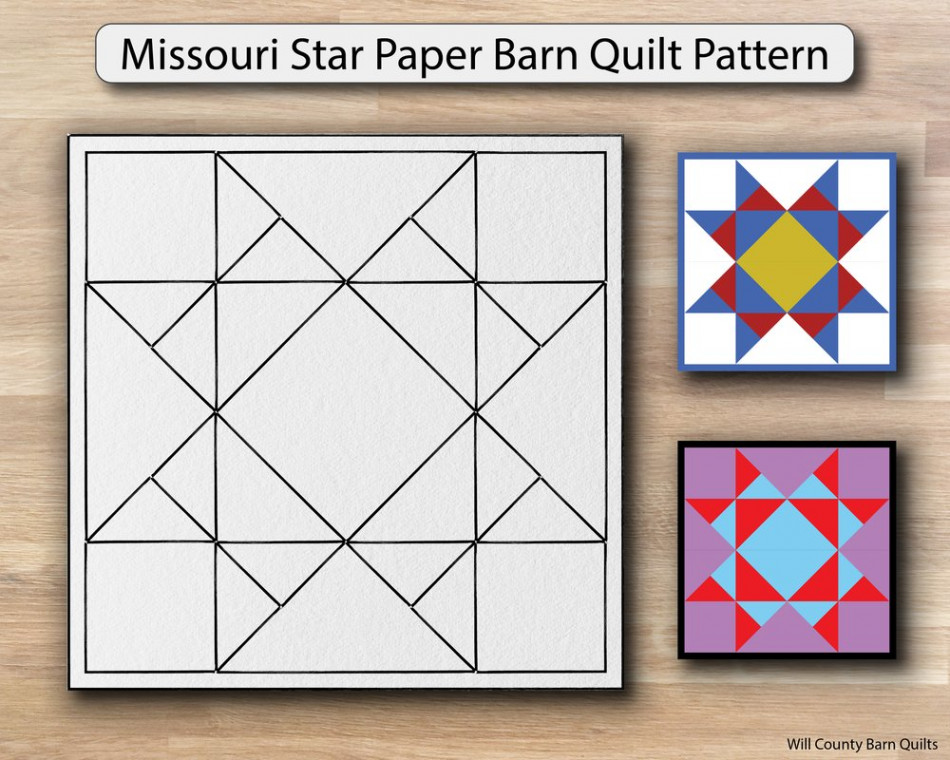 Paper Barn Quilt Patterns for Barn Quilt Trail, Will County Illinois, Arts  Guild of Homer Glen — Will County Barn Quilt Trail