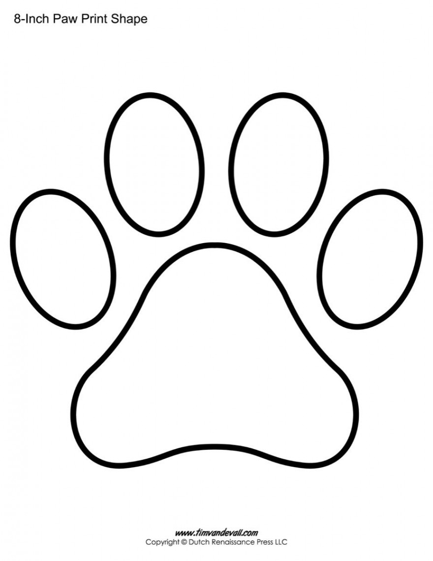 Paw Print Template Shapes – Tim