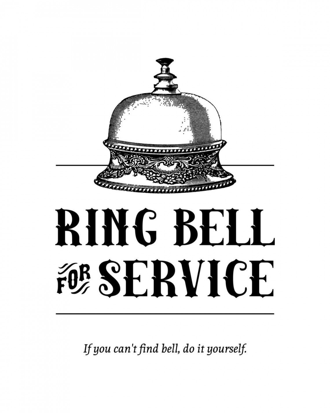 PDF Printable ring Bell for Service If You Can