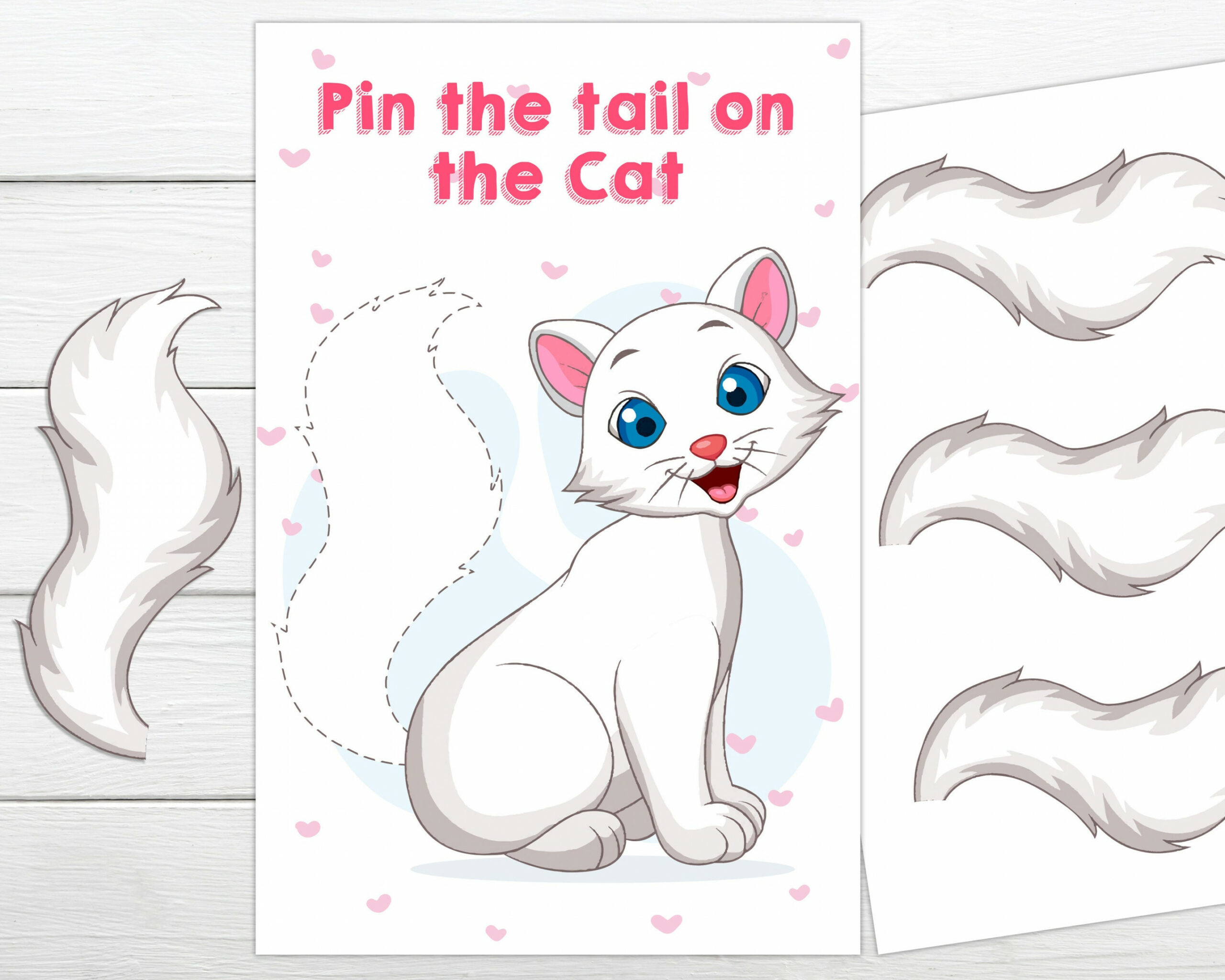 Pin the Tail on the Cat Printable Game