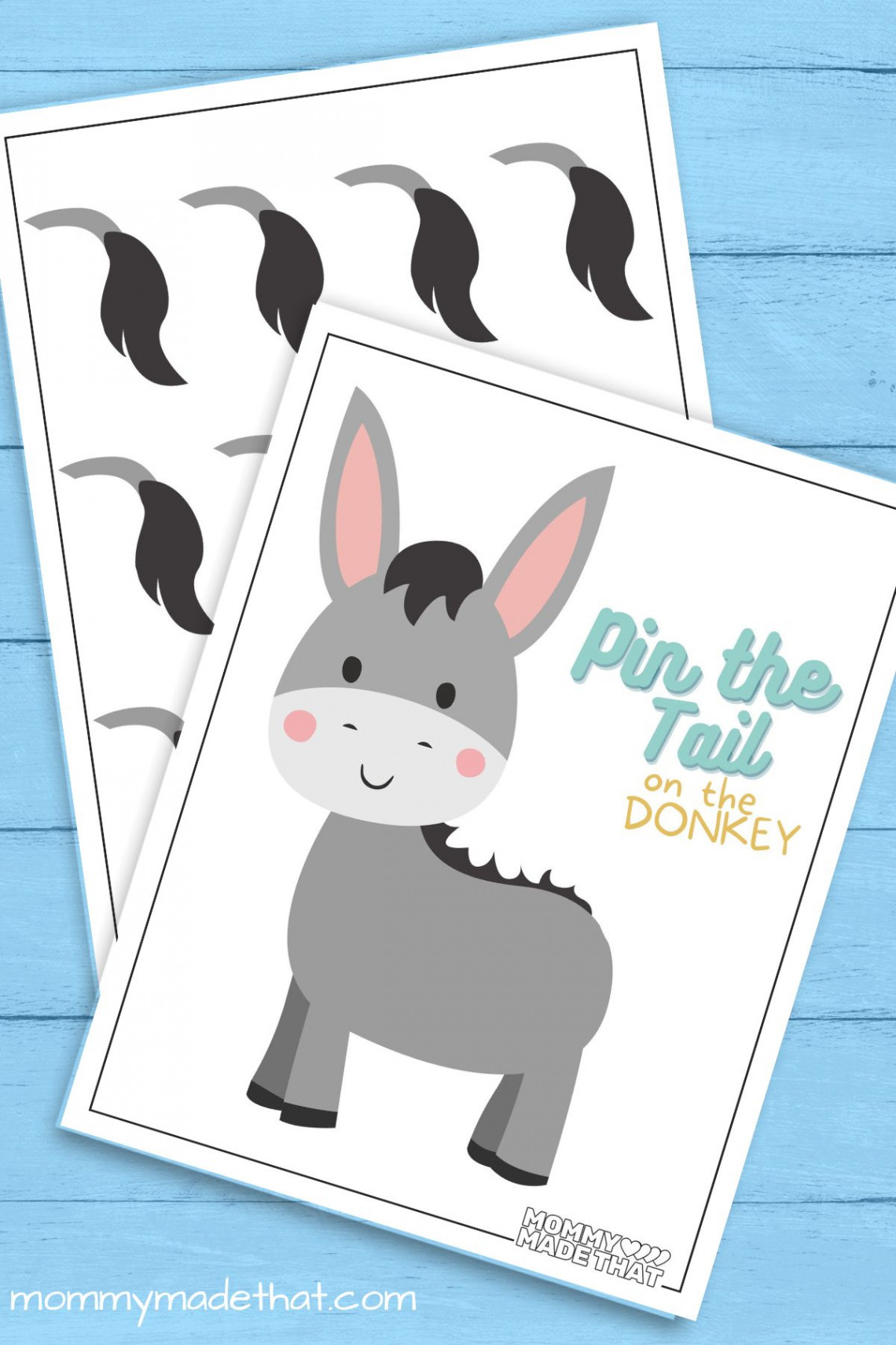 Pin the Tail on the Donkey (Cute Free Printable!)