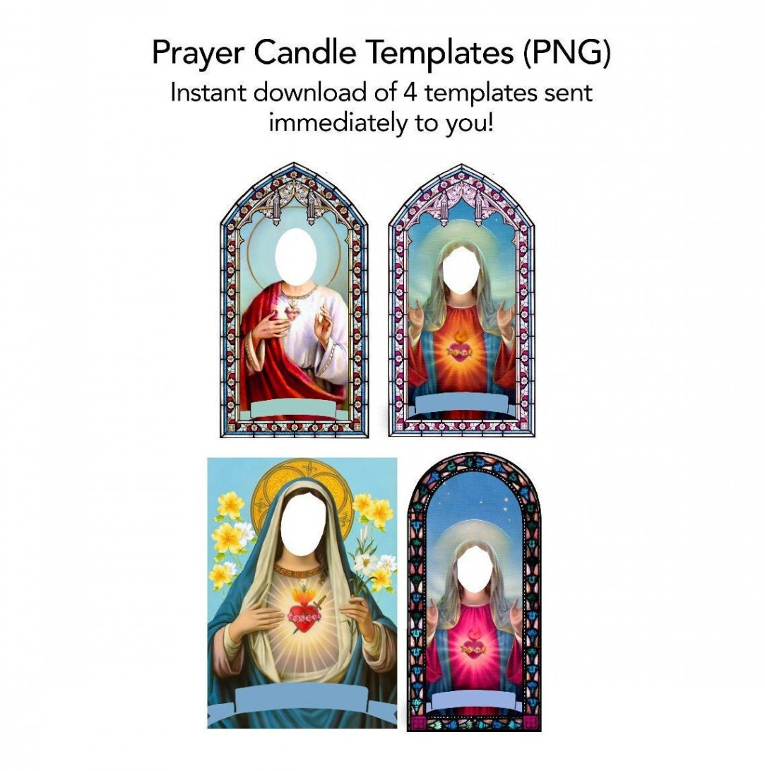 PNG Prayer Candle Templates set of  Digital Download - Etsy