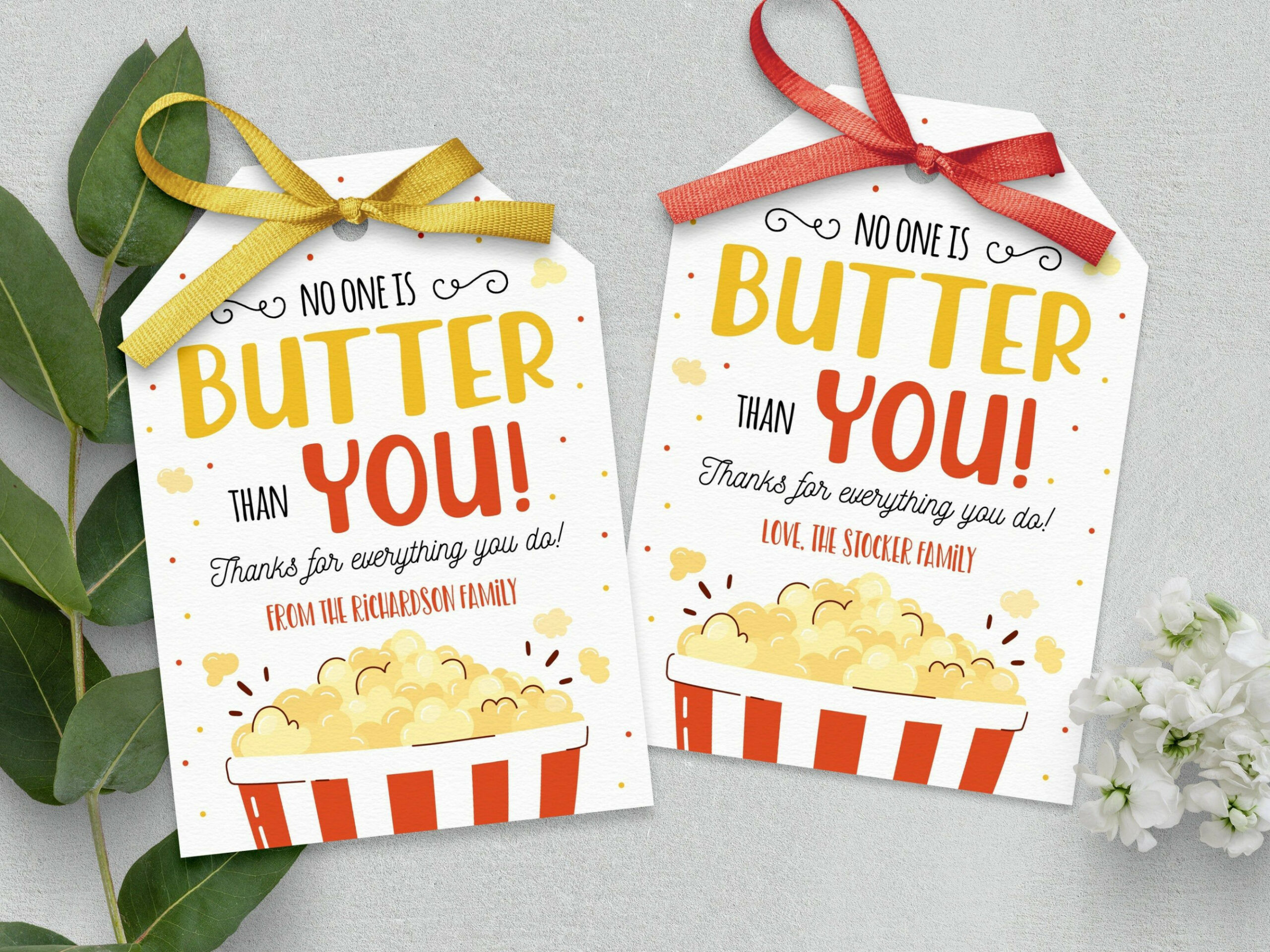 Popcorn Tag Editable No One is Butter Than You Volunteer - Etsy