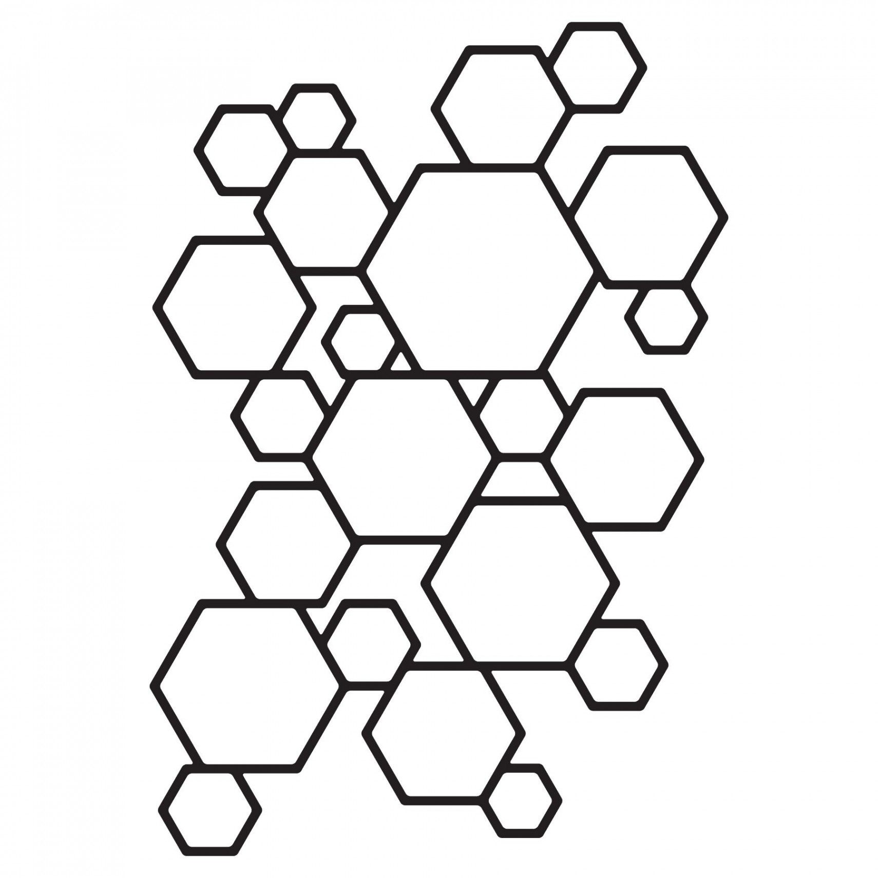 Pre-Cut Stacked Hexagons Cut File — Redefined Kreative