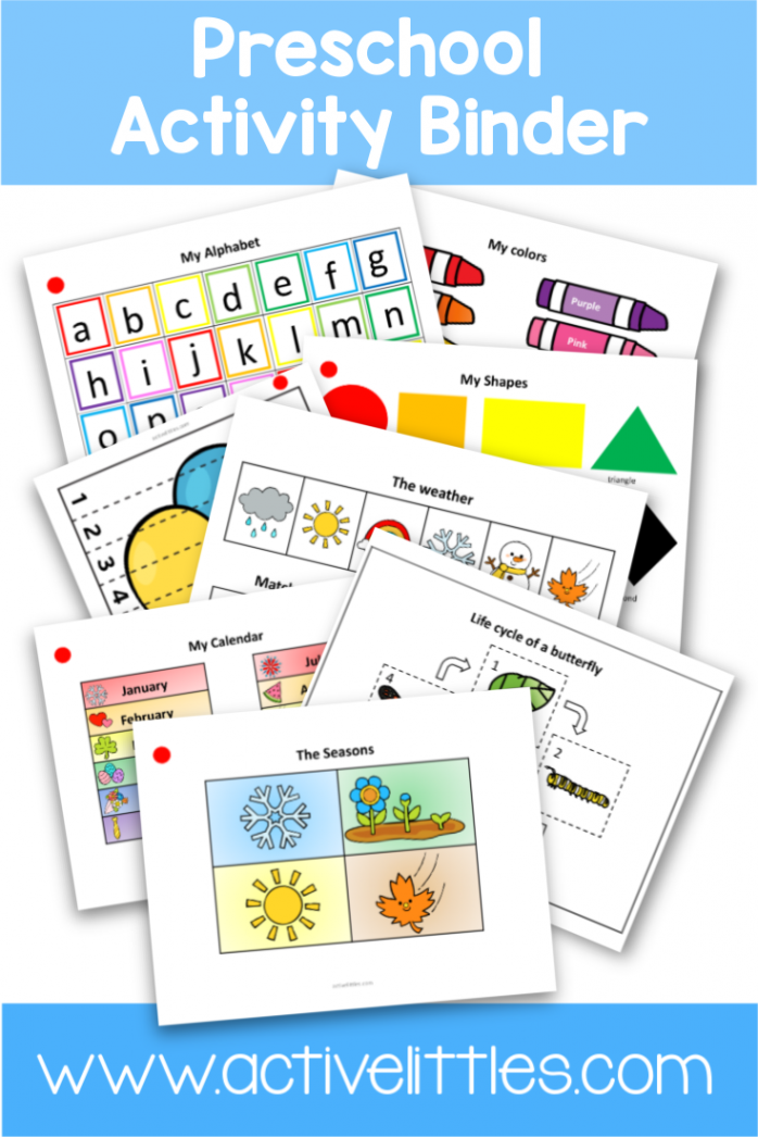 Preschool Activity Binder Busy Book Printable - Active Littles