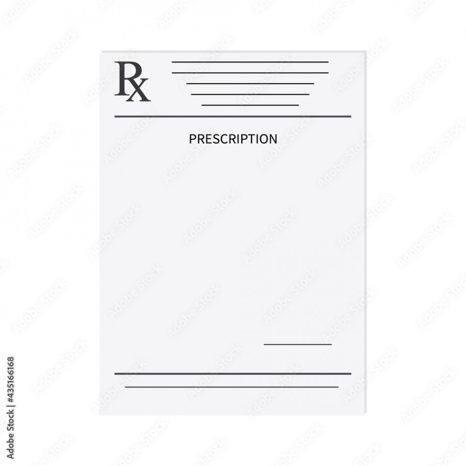 Prescription pad, rx medical form