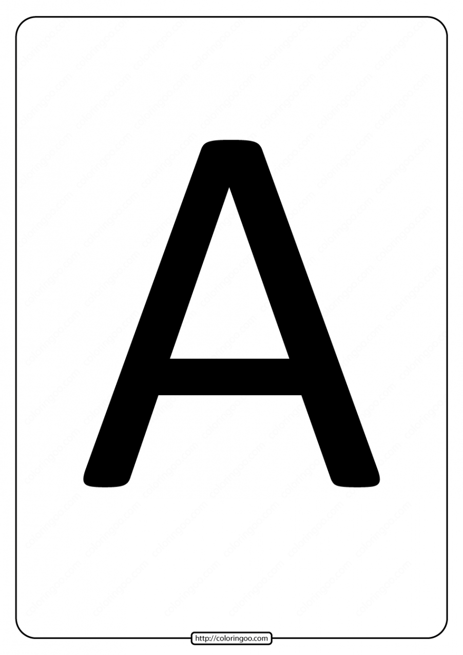 Printable A Size Uppercase Letters A Worksheet  Lettering