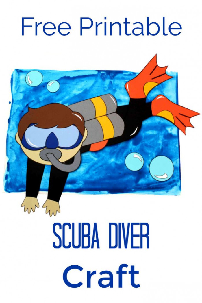 Printable Boy Scuba Diver Craft #ScubaCraft #UnderTheSea