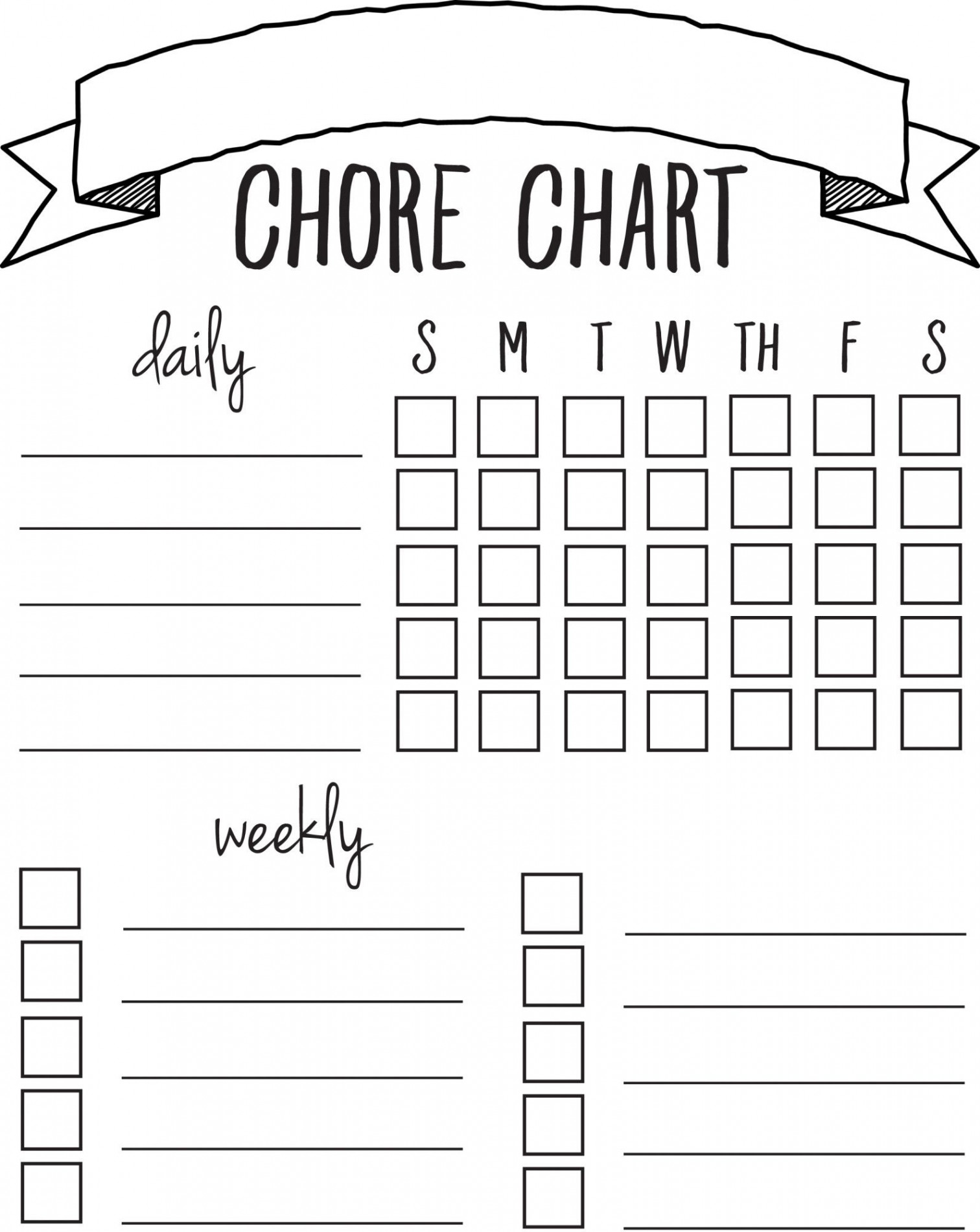 Printable Chore Chart - Sincerely, Sara D