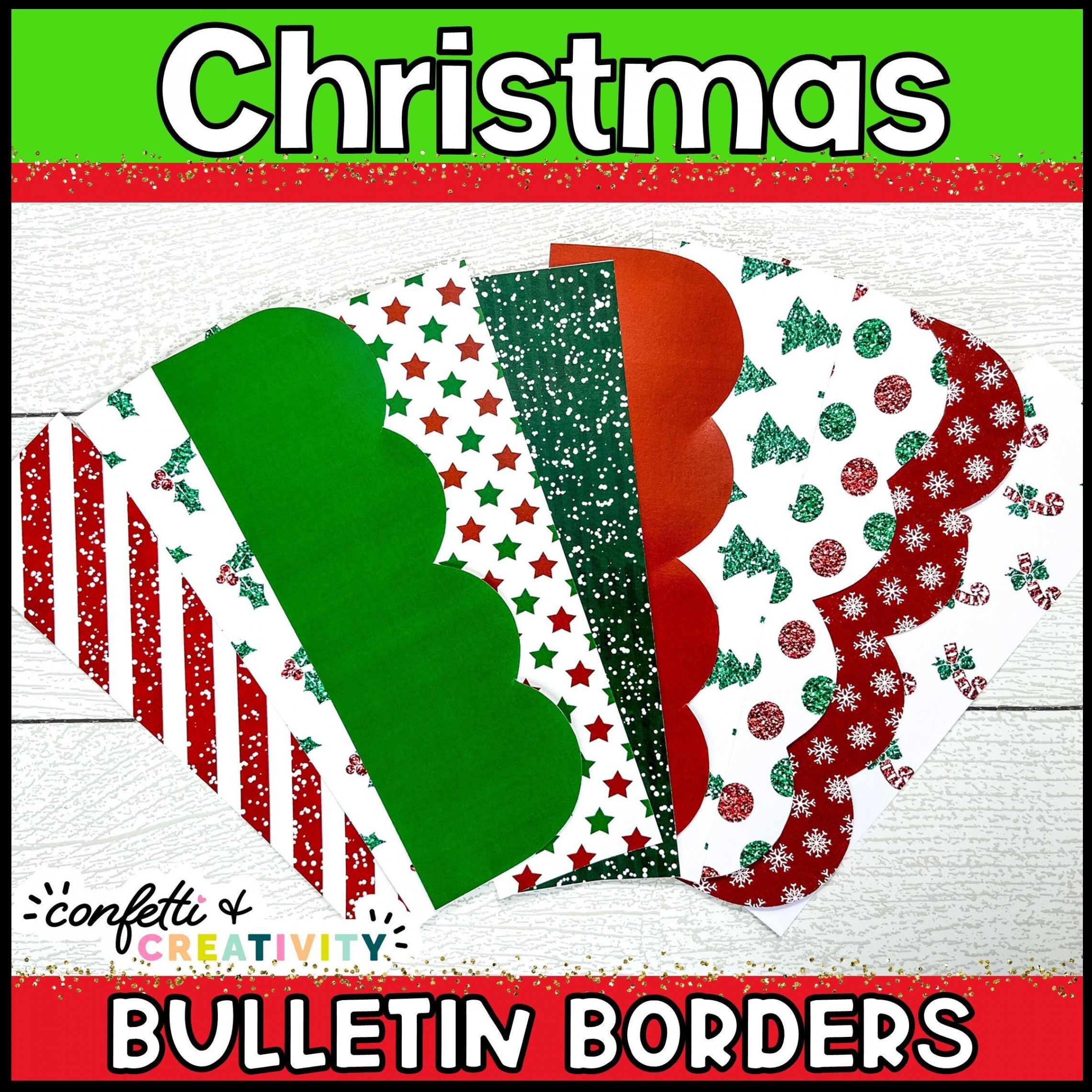 Printable Christmas Bulletin Board Borders Christmas - Etsy