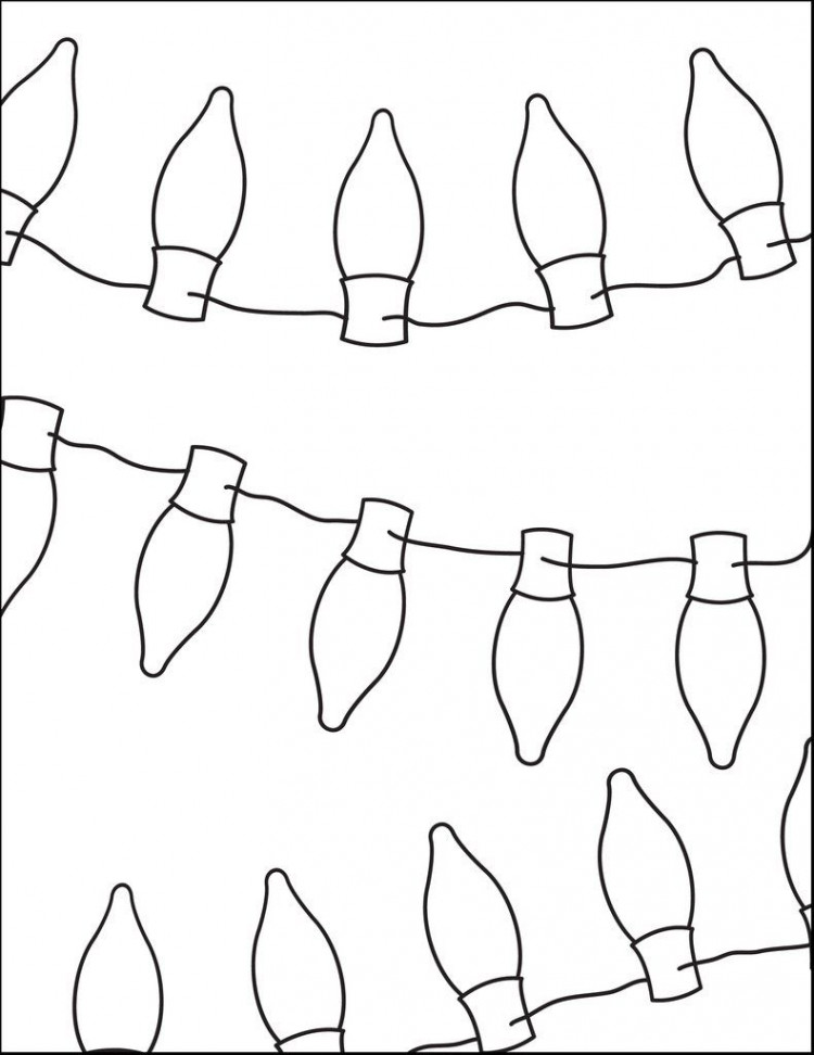 Printable Christmas Lights Coloring Page for Kids  Free christmas