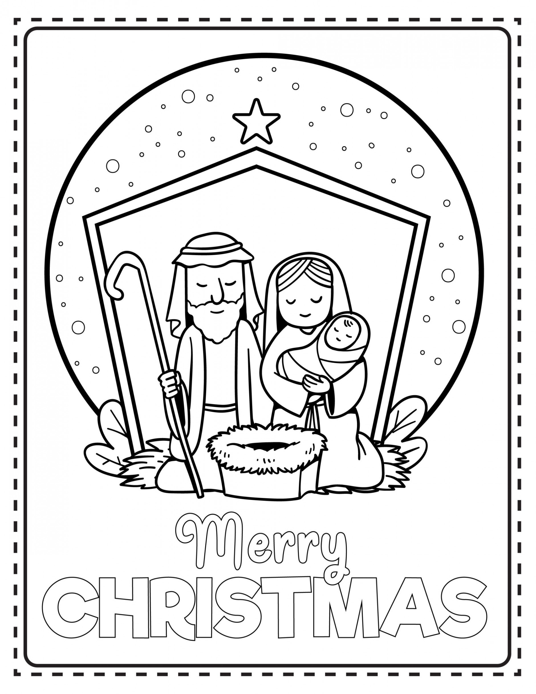 Printable Christmas Nativity Coloring Pages - About a Mom